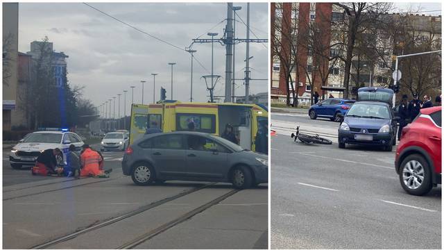 Automobilom udario biciklista u Zagrebu: 'U šoku sam, vidjela sam kako je letio visoko u zrak'