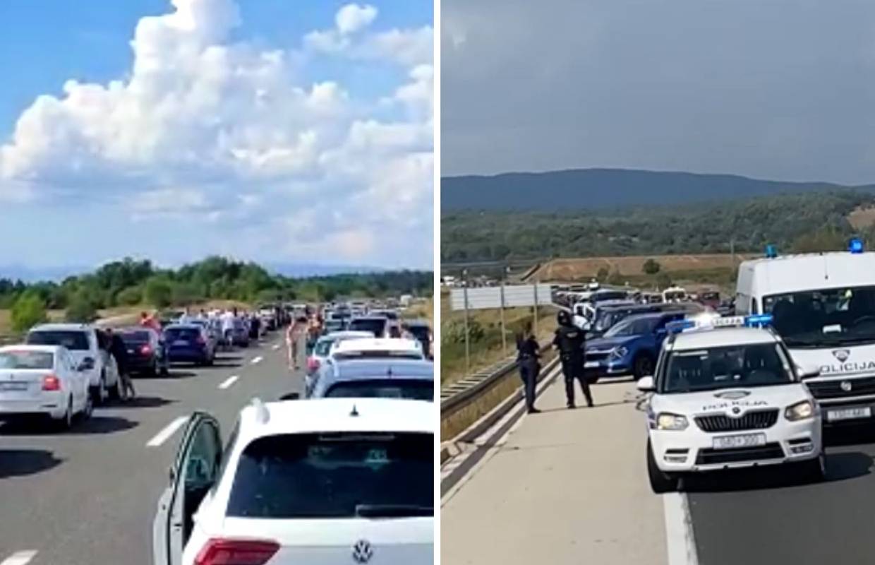 VIDEO Stvorio se kaos na A1 u oba smjera zbog incidenta s navijačima: 'Vozi se u koloni'