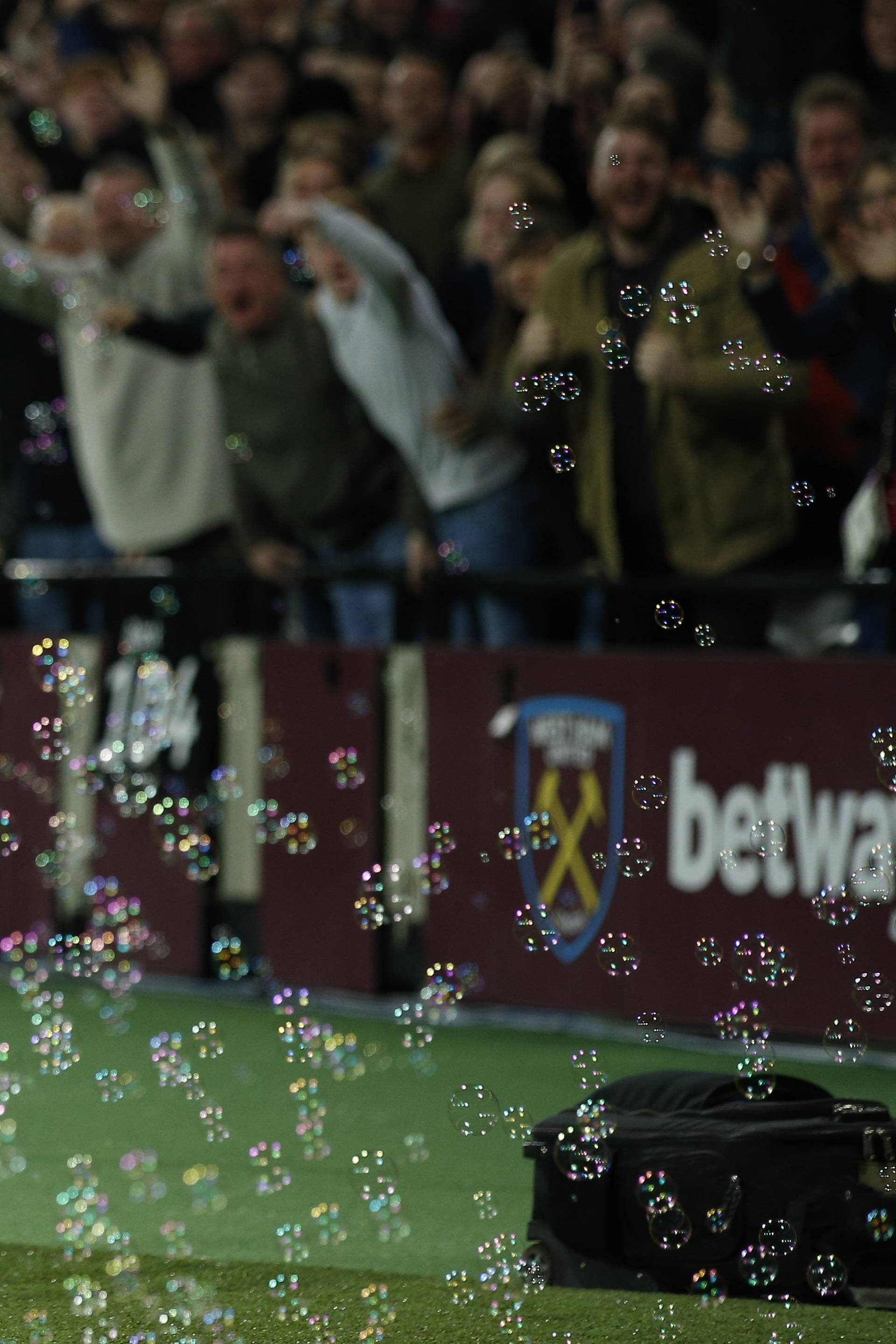 West Ham United's Manuel Lanzini celebrates scoring their first goal