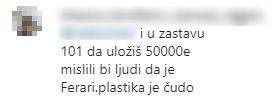 Soraja na meti komentatora: 'I u Zastavu 101 da uložiš 50000 eura mislili bi ljudi da je Ferrari'