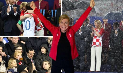 FOTO Kad Kolinda navija: Pila je pivo, klečala pred TV-om, ušla u svlačionicu i pokisnula kao miš