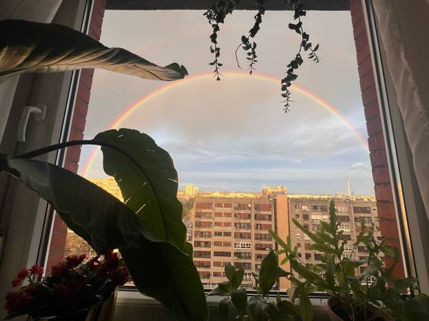 FOTO Prekrasni prizori na nebu iznad Zagreba: Pogledajte fotografije dvostruke duge