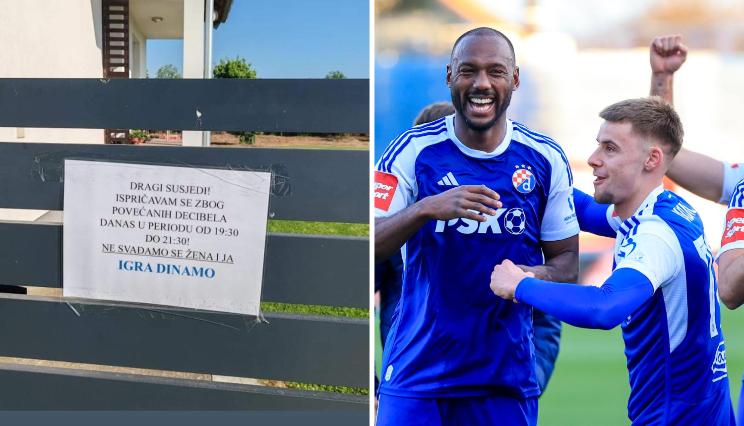 FOTO Ostavio viralnu poruku susjedima uoči derbija: 'Žena i ja se ne svađamo, igra Dinamo!'