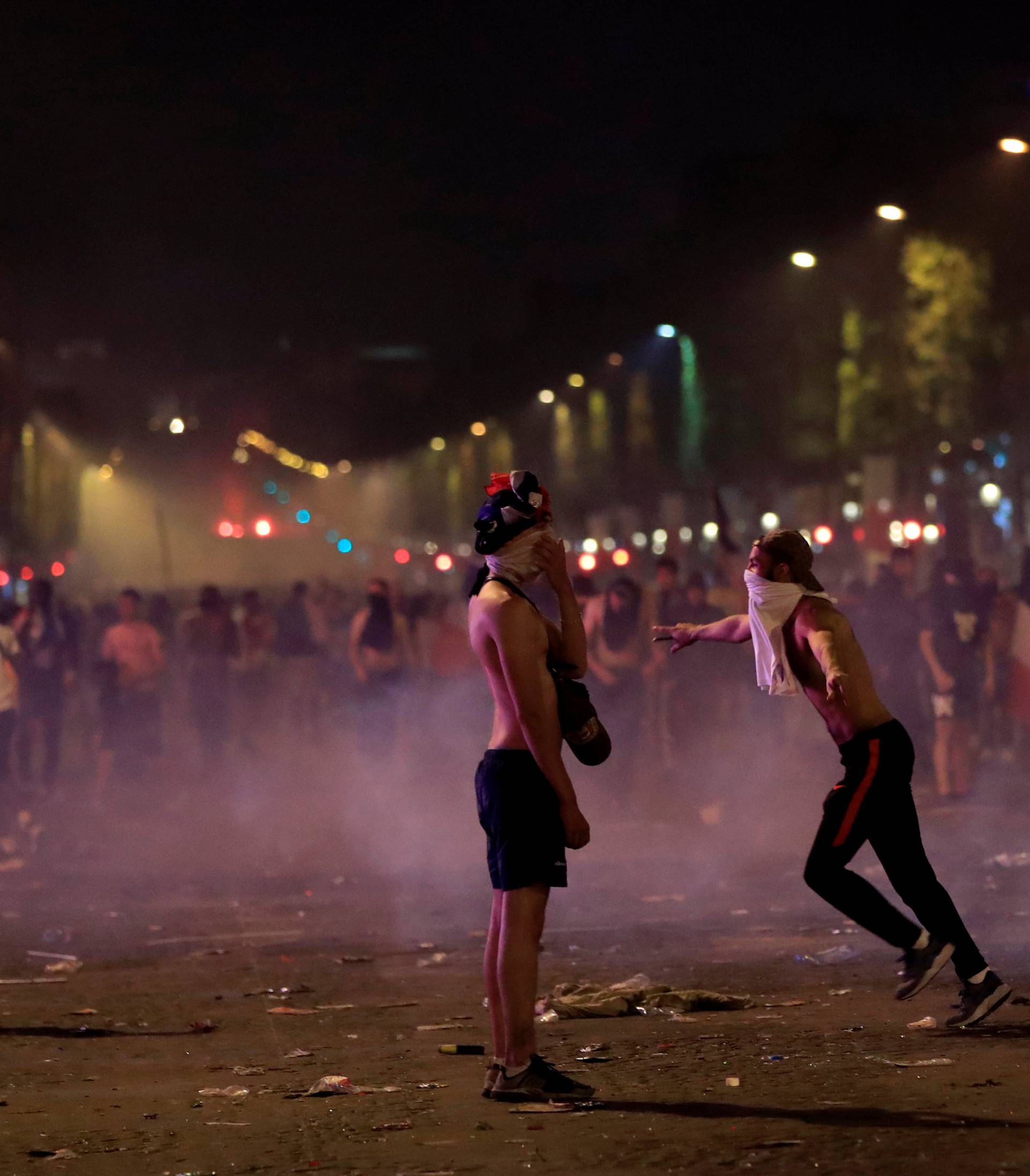 Soccer Football - World Cup - Final - France vs Croatia - France fans celebrate