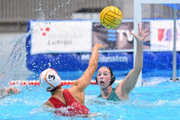 Zagreb: Žensko Europsko U19 vaterpolo prvenstvo, utakmica za 3. mjesto, Španjolska - Mađarska