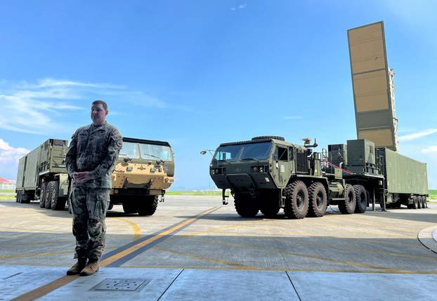 FILE PHOTO: U.S. Marine Corps Air Station Iwakuni demonstrates Typhon missile system
