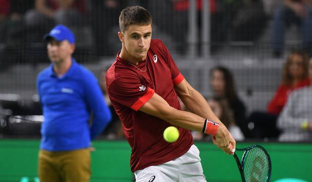 Varaždin: Davis Cup, meč Duje Ajduković - Bergs Zizou