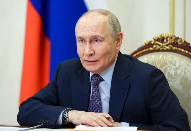 Russian President Vladimir Putin chairs a meeting on primary healthcare, in Moscow