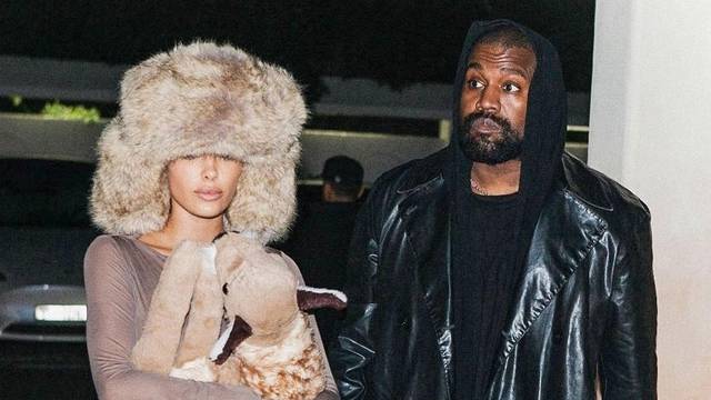 *PREMIUM-EXCLUSIVE* *MUST CALL FOR PRICING* The American Rapper Kanye West and his wife Bianca Censori continue to show off their rather quirky attire at the Amina Muaddi's pop-up shop in Dubai.