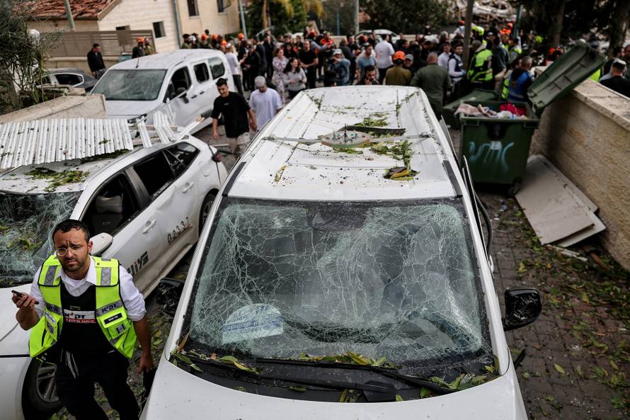 Aftermath of an Iranian strike in Beit Shemesh