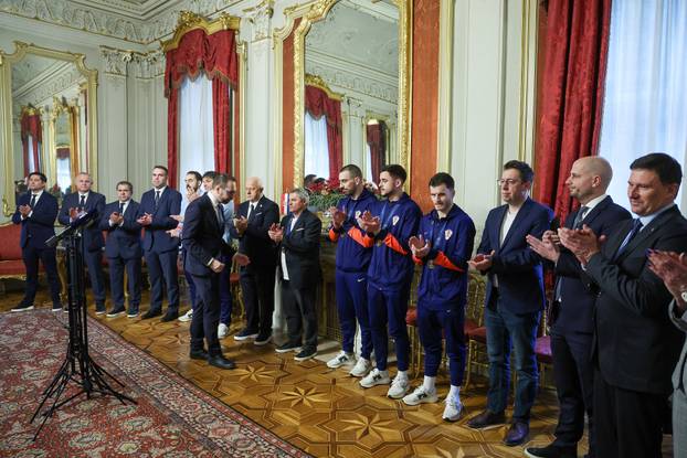 Zagreb: Gradona&ccaron;elnik Grada Zagreba Tomislav Toma&scaron;evi&cacute; primio je hrvatske futsalske reprezentativce 