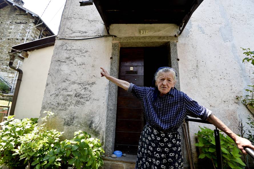 Paolina Grassi, the only inhabitant of the small village of Socraggio in the Cannobina Valley