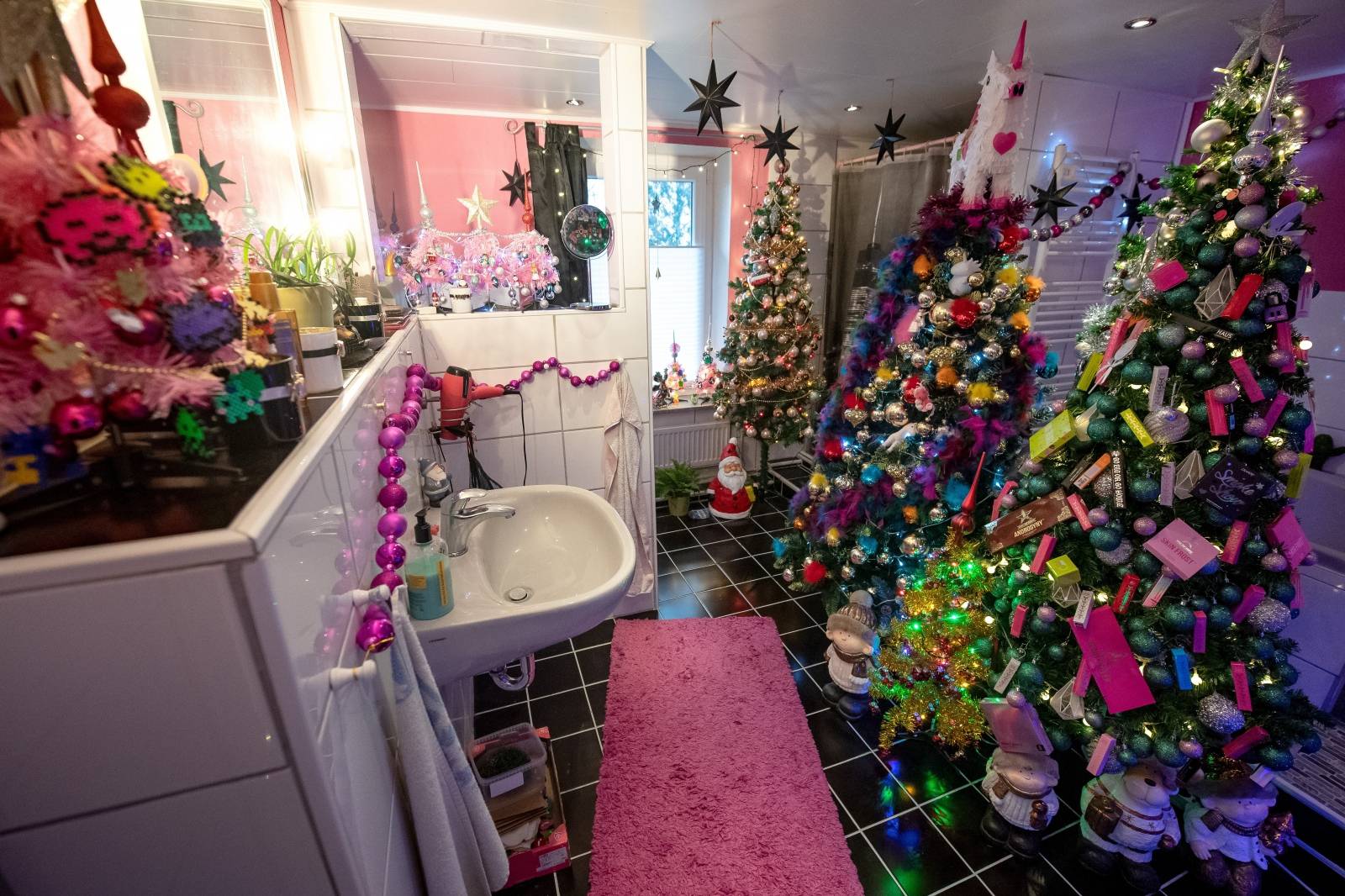 Couple lives with 350 Christmas trees