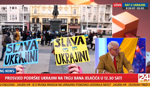 Burda u studiju 24sata: 'Danas i Hrvatska prosvjeduje protiv ruske agresije. Zaustavimo rat'