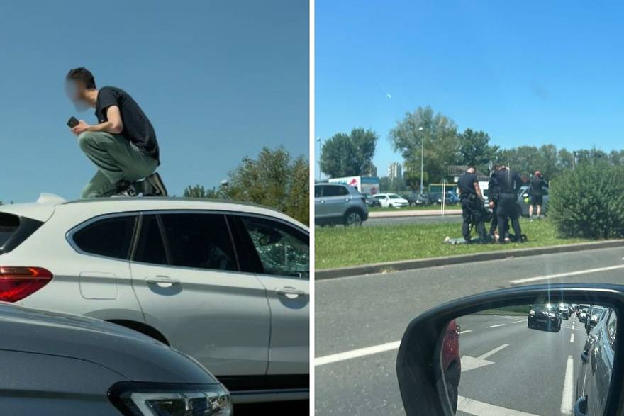 &Ccaron;ovjek se popeo na automobile kod Bundeka