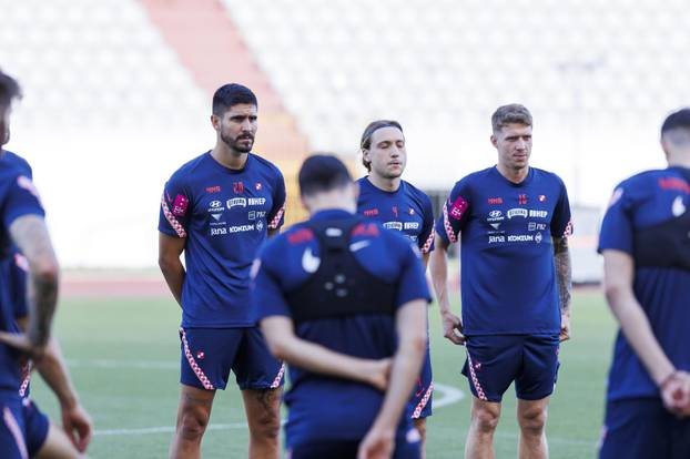 Split: Trening hrvatske nogometne reprezentacije na Poljudu
