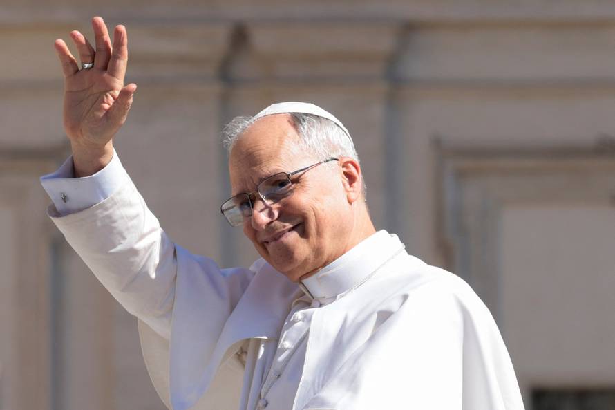 Pope Leo XIV holds the general audience in St. Peter's Square at the Vatican