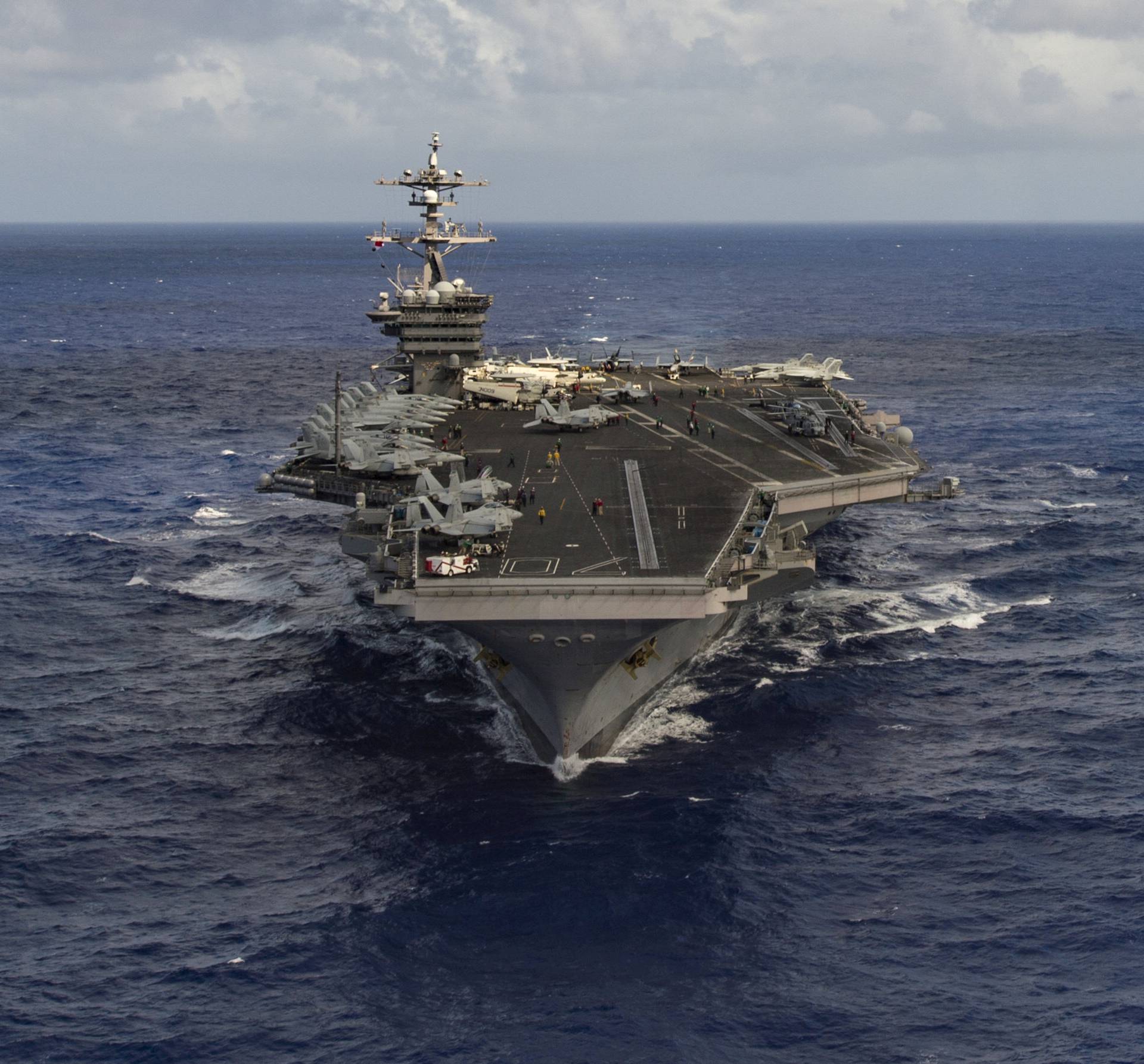 FILE PHOTO - The aircraft carrier USS Carl Vinson (CVN 70) transits the Pacific Ocean