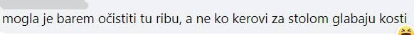 Gledatelji 'Večere' zamjerili su Nataši: 'Mogla je očistiti tu ribu, a ne da k'o kerovi glabaju kosti'