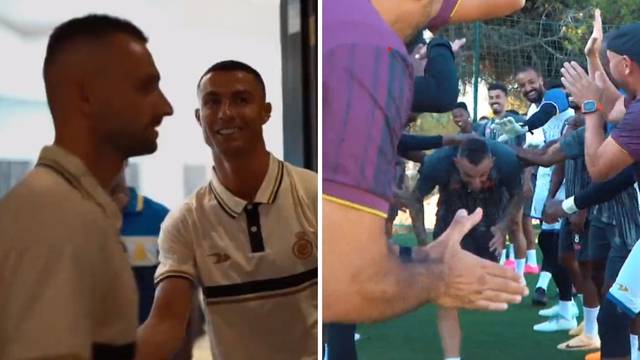VIDEO Brozović izgrlio Ronalda po dolasku u Al-Nassr, morao je proći kroz 'kordon' suigrača