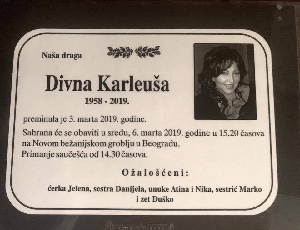 Duško tješio shrvanu Karleušu na komemoraciji njezine majke