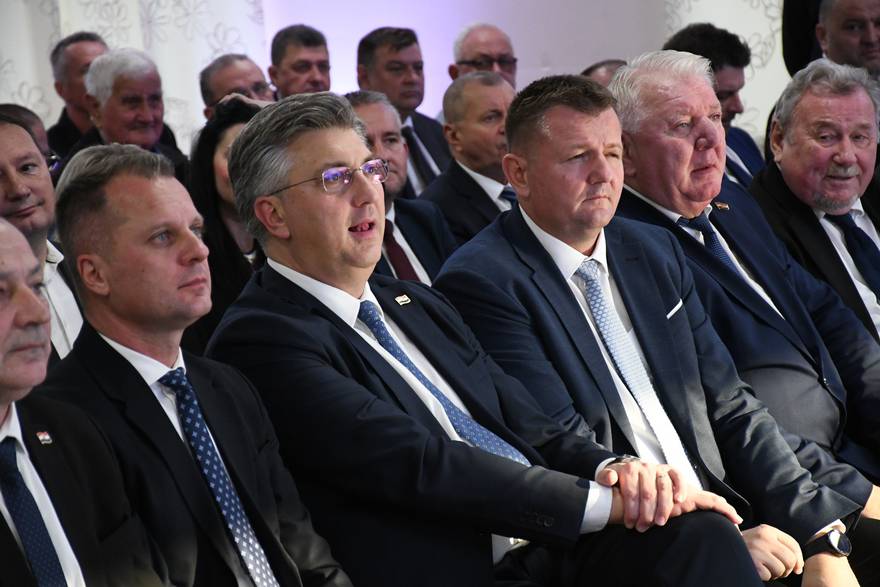 Premijer Andrej Plenković na obilježavanju 34. obljetnice osnutka Hrvatske demokratske stranke