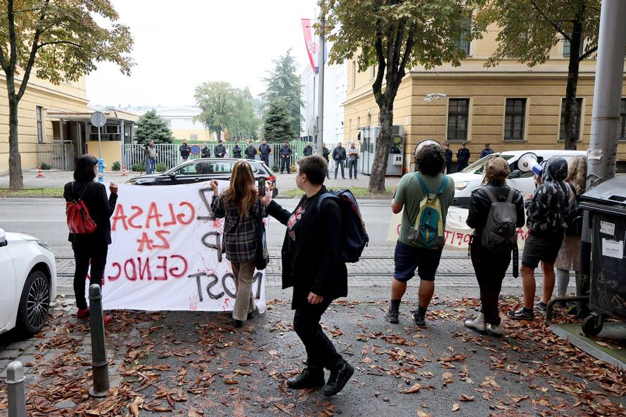 Zagreb: Propalestinski prosvjed ispred Sabora