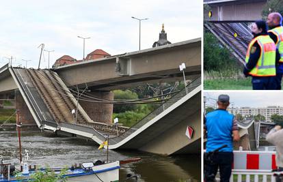 FOTO Šok u Dresdenu: Srušio se most, dijelovi završili u rijeci, cijeli grad ostao je bez grijanja