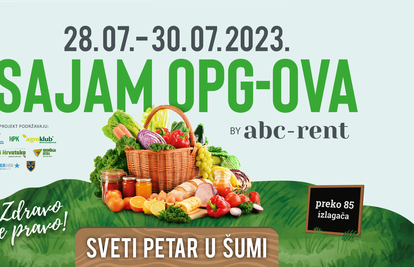 Proizvodi domaćih OPG-ova iz cijele Hrvatske u Svetom Petru u Šumi od 28-30.07.2023.