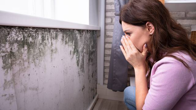 Side,View,Of,A,Shocked,Young,Woman,Looking,At,Mold