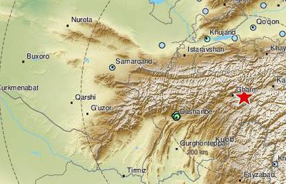 Potres magnitude 5,9 pogodio Tadžikistan, petero poginulih