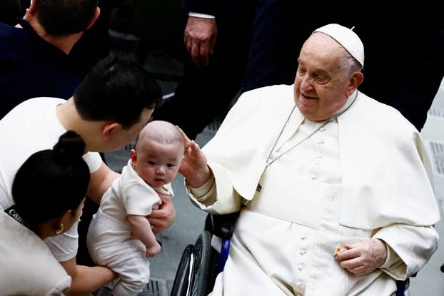 Pope Francis holds the weekly general audience at the Vatican