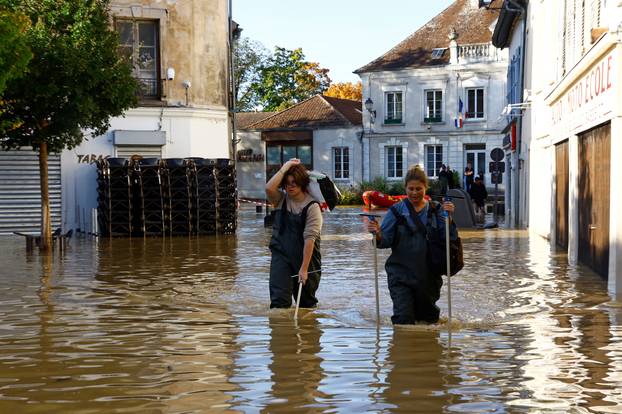 Floods due to heavy rain and storm Kirk in France