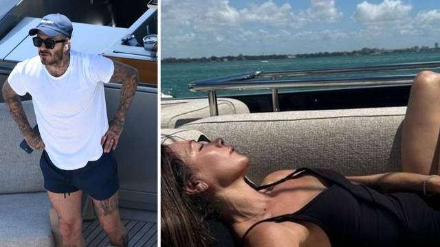 Beckhamovi su Uskrs proveli na luksuznoj jahti: Victoria sunčala noge, a David pokazao tetovaže