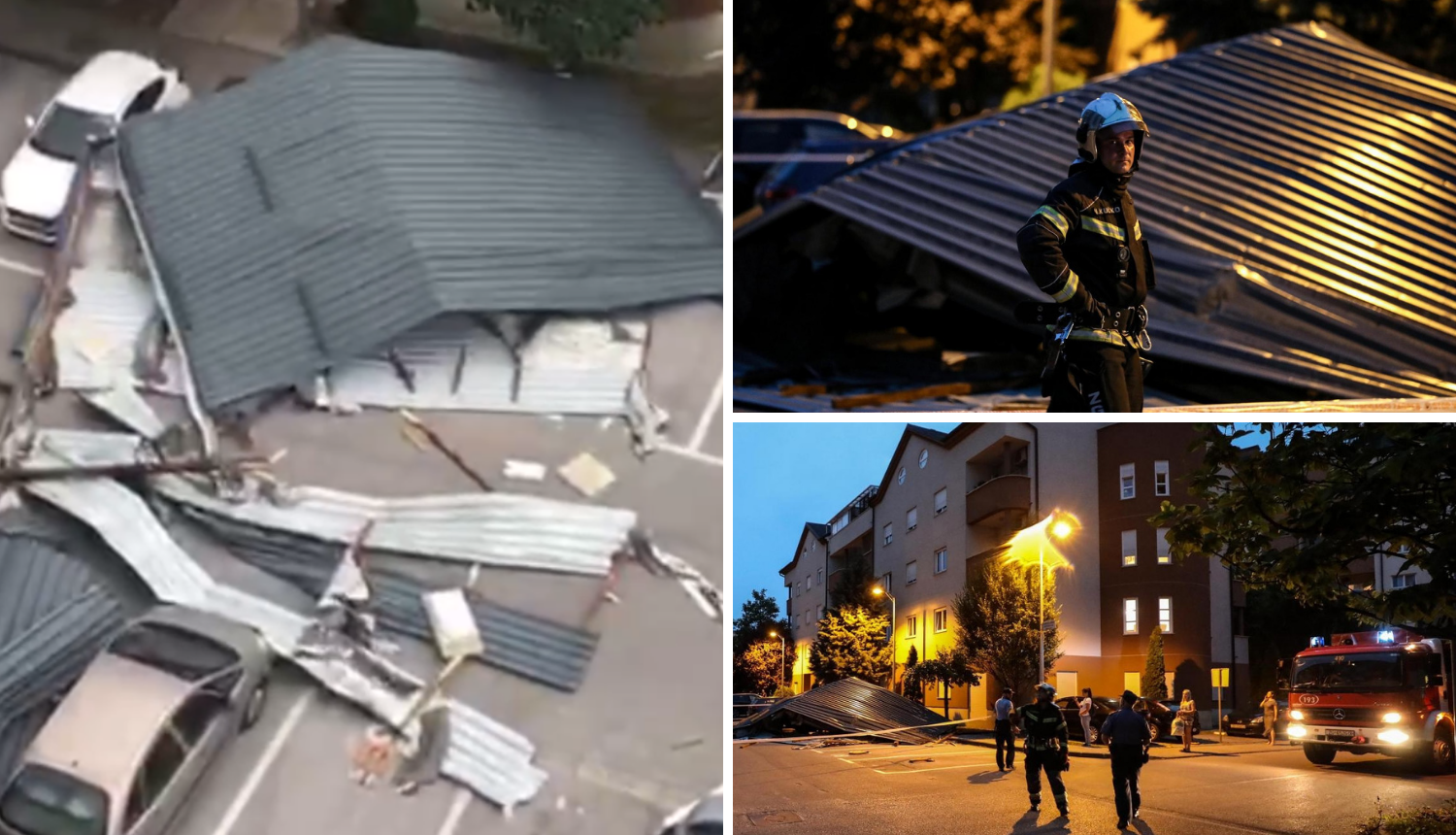 Dramatične snimke: Stanari u šoku, otpao im krov sa zgrade