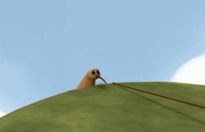 Mala Kiwi ptica očajnički želi naučiti letjeti