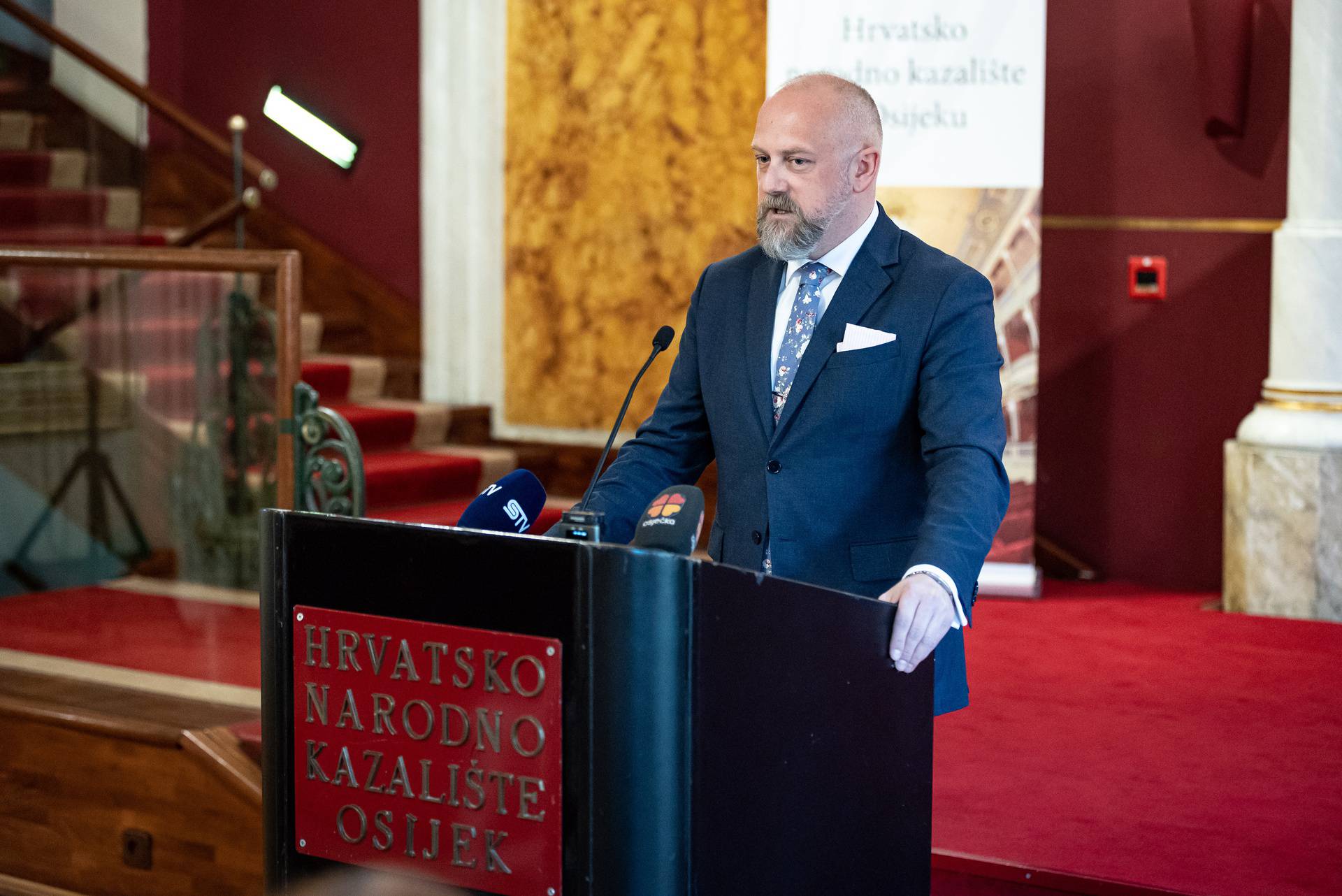 Konferencija za medije povodom stupanja Vladimira Hama na dužnost intendanta HNK Osijek