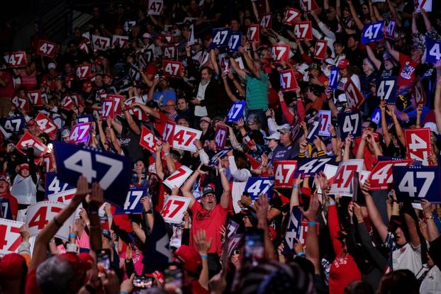 Republican presidential nominee and former U.S. President Donald Trump campaigns in Green Bay, Wisconsin