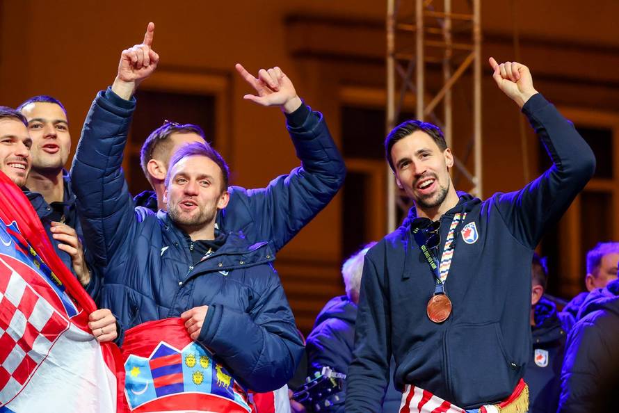 Zagreb: Svečani doček rukometnih reprezentativaca nakon osvojene bronce na Europskom prvenstvu