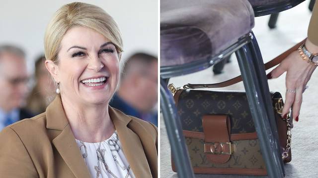 FOTO Kolinda u Zagrebu gurnula je pod stolicu torbicu od 3000 €