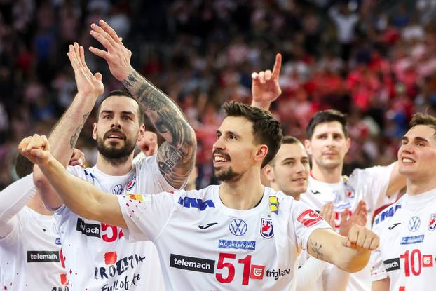 Zagreb: Slavlje rukometa&scaron;a Hrvatske nakon pobjede nad Ma&dstrok;arskom i prolaska u polufinale Svjetskog prvenstva