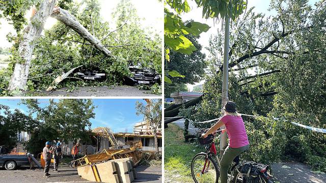 Zagreb jutro poslije megaoluje: Ostaci grana na ulicama, u tijeku sanacija štete i čišćenje