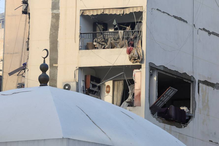 Aftermath of an Israeli strike, in Beirut