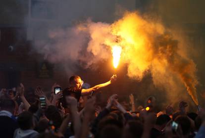 Championship - Leeds United celebrate promotion to the Premier League