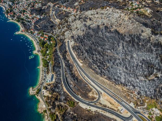 Omiš Borak:  Posljedice požara u mjestu Borak iznad Omiša