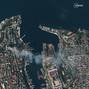 Satellite imagery shows smoke billowing from a Russian Naval HQ after Ukrainian strike