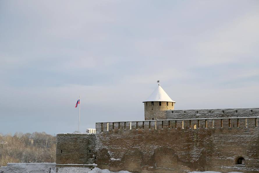 Estonian border with Russia
