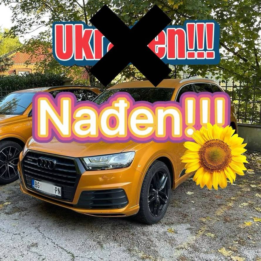 Nikolini Pišek ukrali su Audi, policija ga brzo pronašla: Hvala svima, bilo je kratko i napeto!