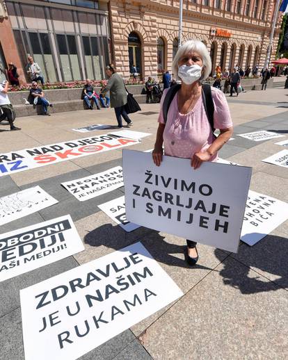 Zagreb: Svjetski prosvjed za slobodu na Trgu bana Josipa Jelačića