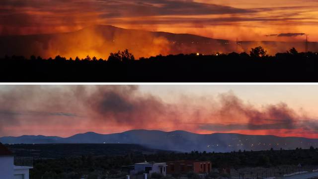 Požar kod Skradina gasi skoro 50 vatrogasaca, čeka ih duga i teška noć. Buknulo i kod Polače